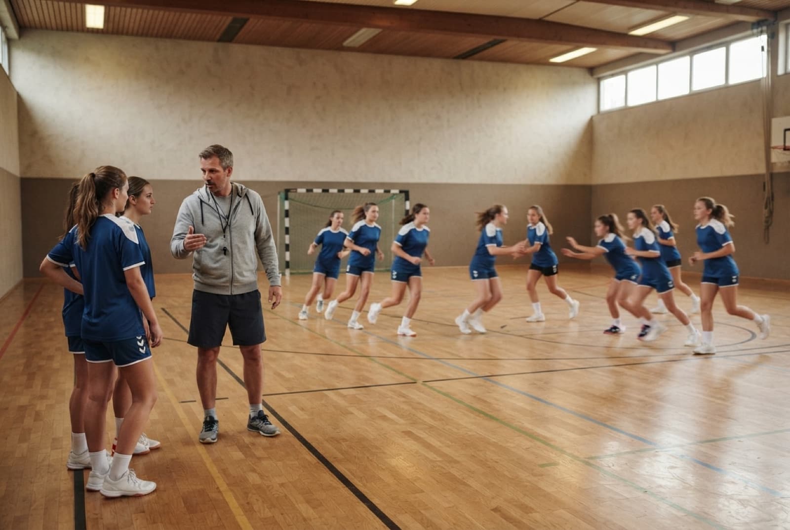 Handballtraining und Hallensport